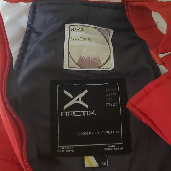 Arctix red kids snow overalls - Picture 3 of 4